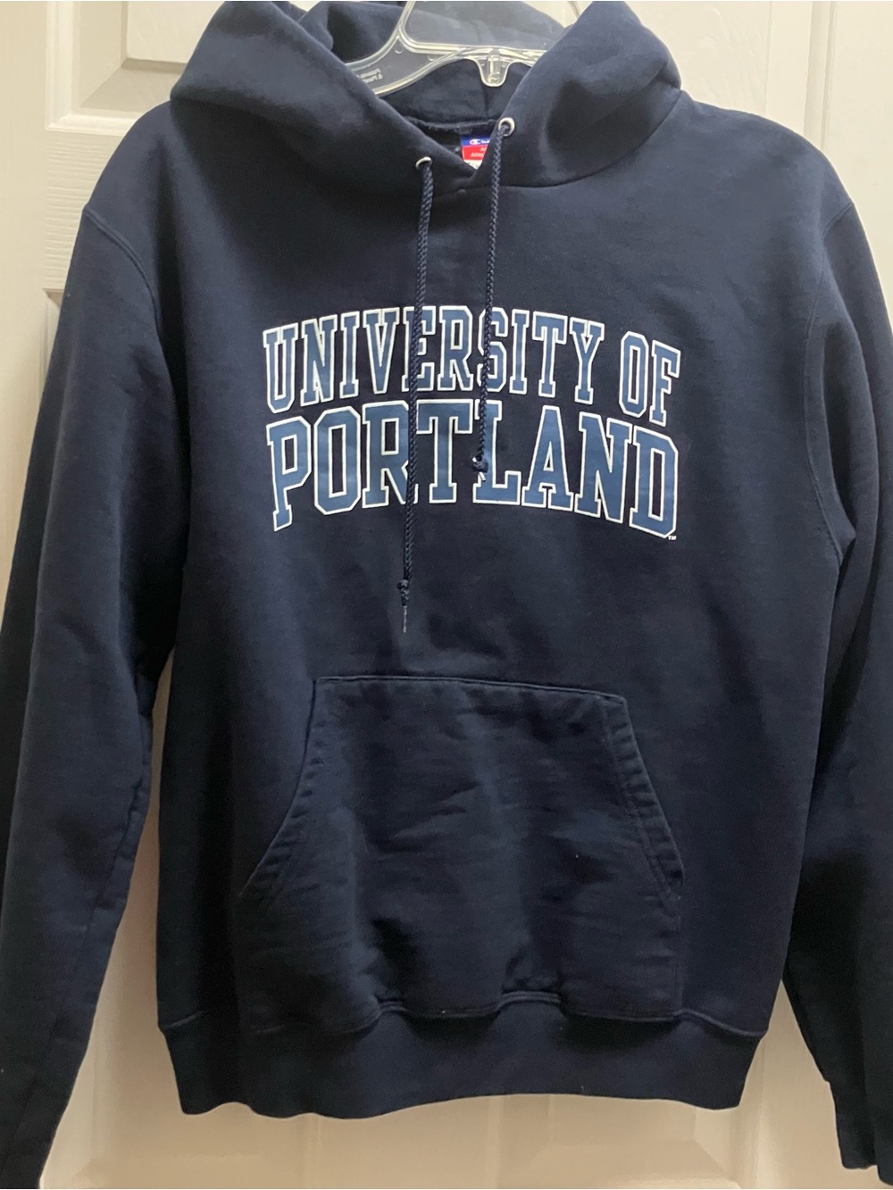 University Of Portland Hoodie Sweatshirt Mens Small Navy Champion College NCAA